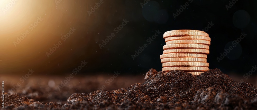 Aufkleber illustrated exploration of value investing principles with copy space for text in quality