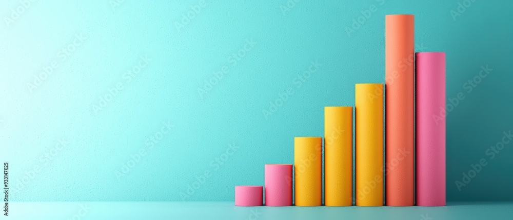 Poster futuristic ai-powered investment tool with colorful data analysis splashes - digital finance concept