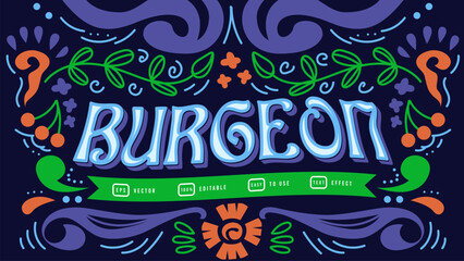 Burgeon Editable Text Effect