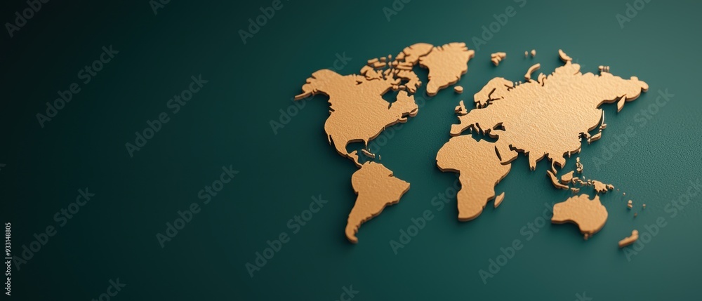 Aufkleber global trade network connections - animated with copy space for text