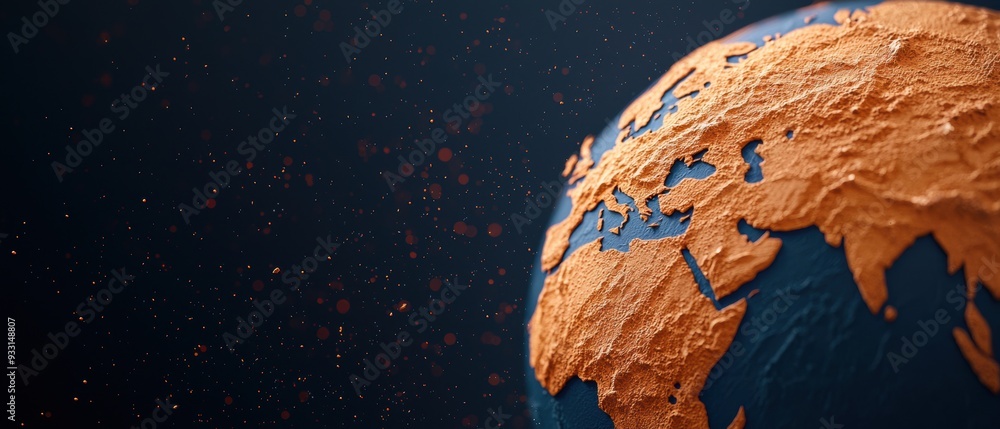 Aufkleber global trade routes evolved: 3d animation with copy space for concepts of international commerce and