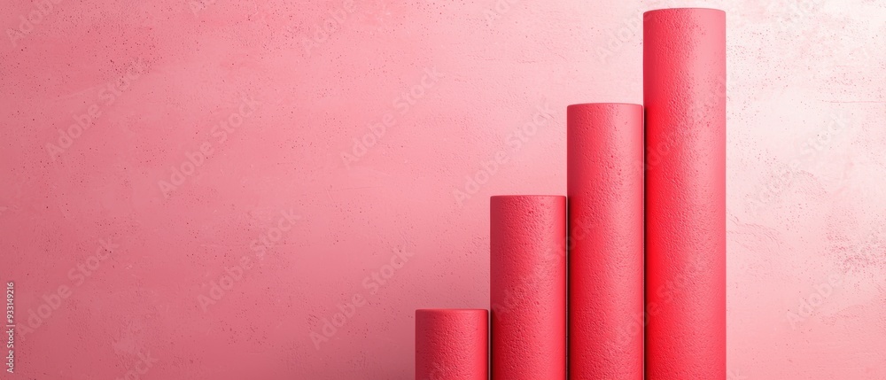 Poster vibrant economic cycles model showing phases of growth and recession with copy space for text in qua