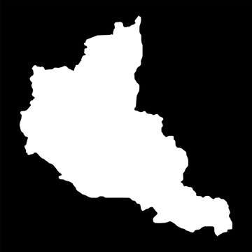 Anseba region map, administrative division of Eritrea. Vector illustration.