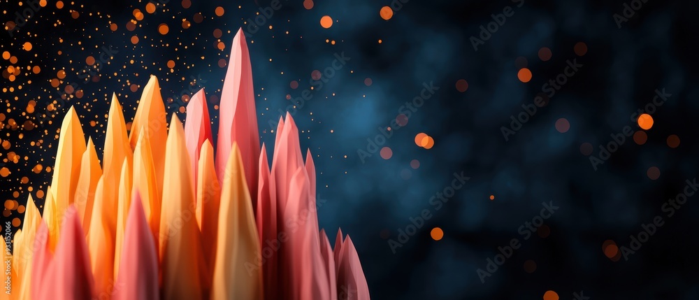 Poster evolution of investment strategies - animated exploration with selective focus on text space