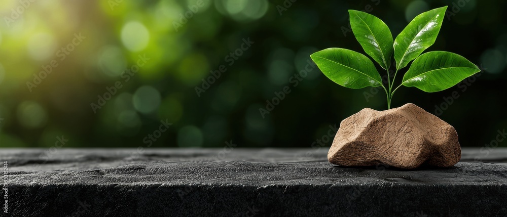 Poster futuristic visualization of sustainable and ethical investing with copy space for text in quality