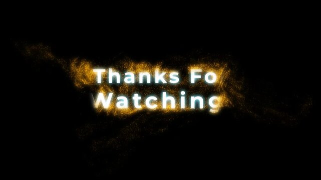 Thank you for watching the particle animation video. End video for social media content.