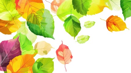 Obraz premium nature background foliage with watercolor style