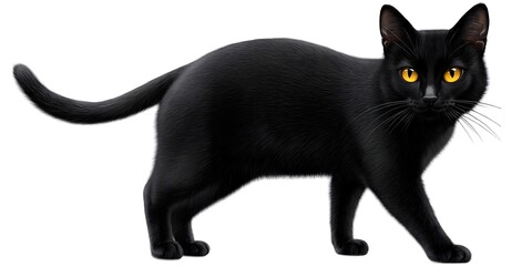 Halloween black cat, majestic black cat