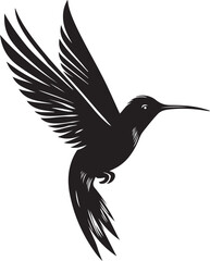 Hummingbird Silhouette and vector Illustration