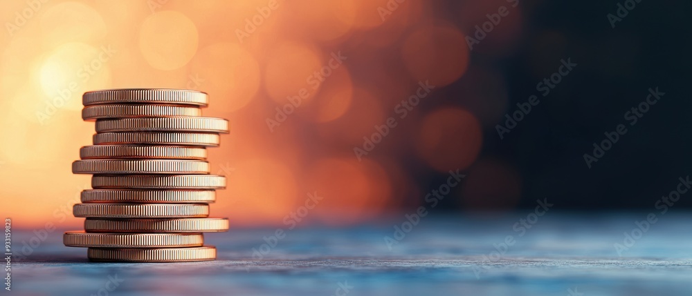 Poster strategic asset allocation in animation with copy space for text - financial planning concept with g