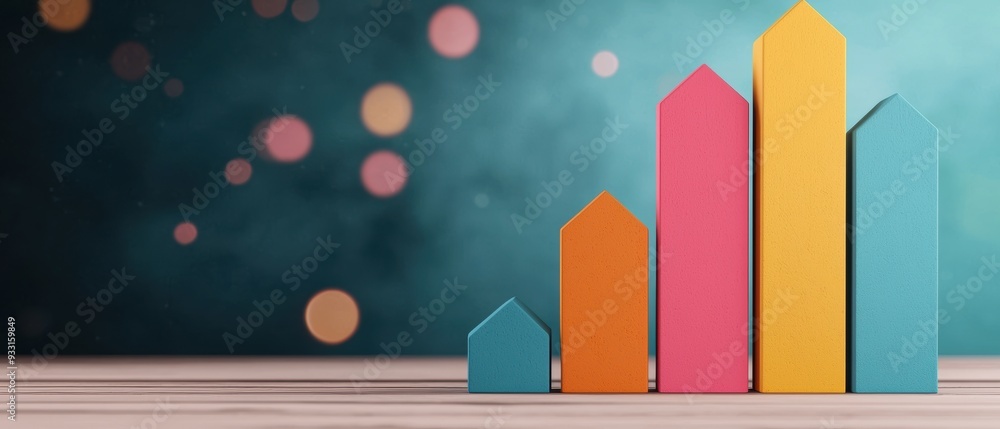 Poster strategic asset allocation with copy space for text