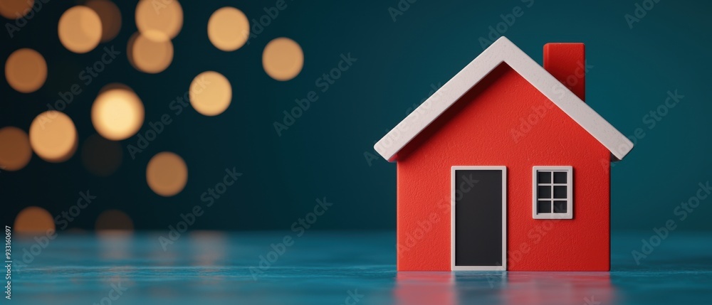 Aufkleber guide to mortgage financing: educational visualization with copy space for text