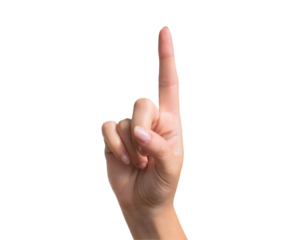 finger hand cursor icon for click symbol on a white isolated background. Generative AI.