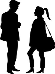 two friends talking, vector