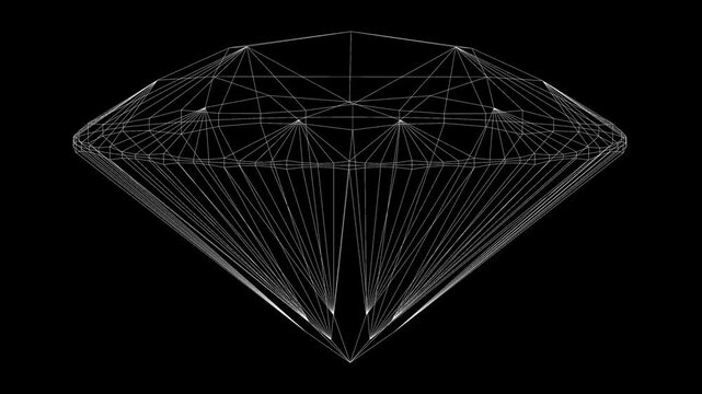 Diamond on black background