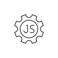 Obraz premium Javascript icon design with white background stock illustration