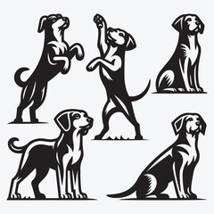 Creative Dog Silhouette Collection Stunning Clip Art for All Pet Enthusiasts