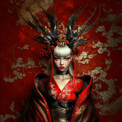 Fototapeta premium woman in carnival mask