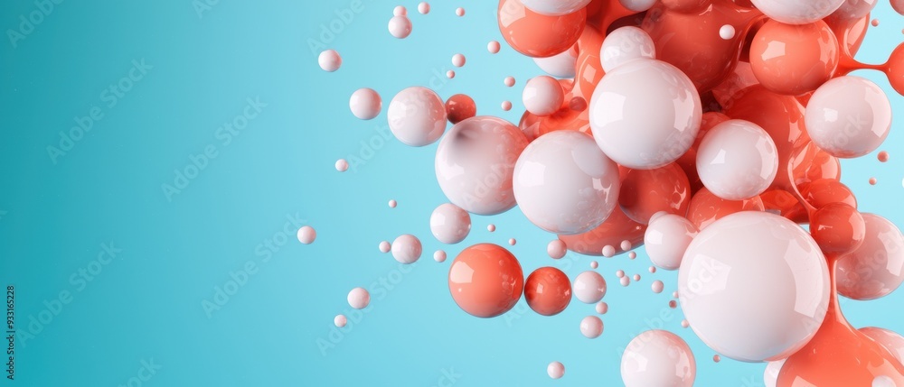 Aufkleber futuristic nanotechnology in manufacturing - dynamic with copy space for text