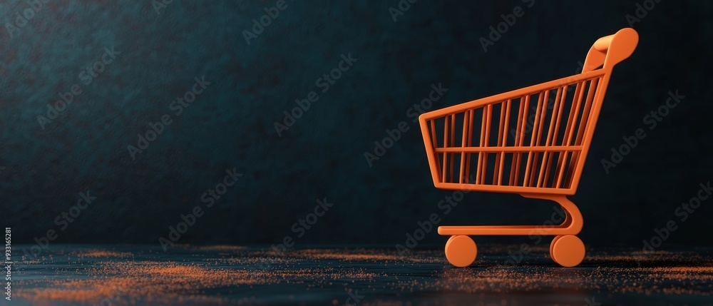 Aufkleber global ecommerce connection in with selective focus and copy space for text