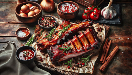 grilled pork ribs