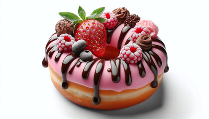 chocolate cake with strawberries