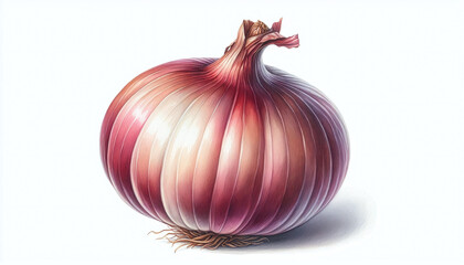 red onion isolated on white