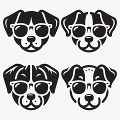 Obraz premium Creative Dog Silhouette Collection Stunning Clip Art for All Pet Enthusiasts