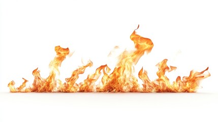 Fire, isolated on a white background