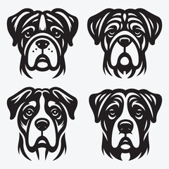 Obraz premium Creative Dog Silhouette Collection Stunning Clip Art for All Pet Enthusiasts