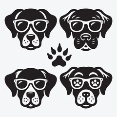 Obraz premium Creative Dog Silhouette Collection Stunning Clip Art for All Pet Enthusiasts