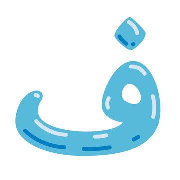 recommend clip art: Fa letter vector illustration, hijaiyah letter of arabic alphabet, letter faa clip art in cute colorful cartoon style, isolated on white background
                    