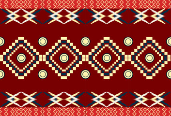 abstract Traditional geometric ethnic fabric pattern ornate elements with ethnic patterns design for textiles, rugs, clothing, sarong, scarf, batik, wrap, embroidery, print, curtain, carpe