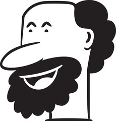 Bald Man Character Comic Illustration
