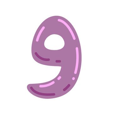 Wawu letter vector illustration, hijaiyah letter of arabic alphabet, letter wau clip art in cute colorful cartoon style, letter waaw isolated on white background