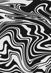 Fototapeta premium Liquid dynamic grainy texture, Black and white poster design with liquid and curve lines, Futuristic cover set. A4 size. Ideal for banner, flyer, invitation, business card.