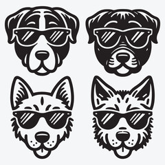 Creative Dog Silhouette Collection Stunning Clip Art for All Pet Enthusiasts