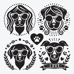 Creative Dog Silhouette Collection Stunning Clip Art for All Pet Enthusiasts