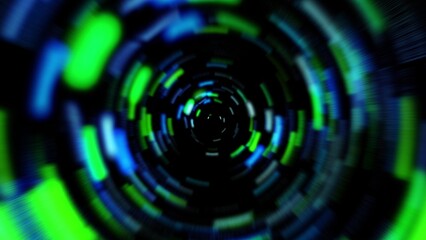 Abstract neon tunnel  background.
