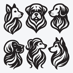 Creative Dog Silhouette Collection Stunning Clip Art for All Pet Enthusiasts