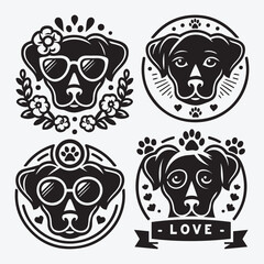 Creative Dog Silhouette Collection Stunning Clip Art for All Pet Enthusiasts