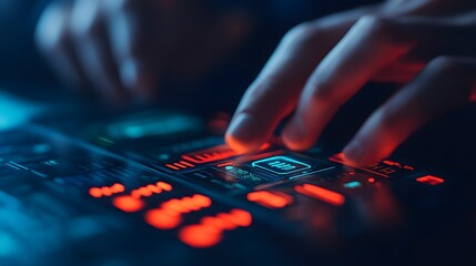 Hands on Futuristic Technology Interface