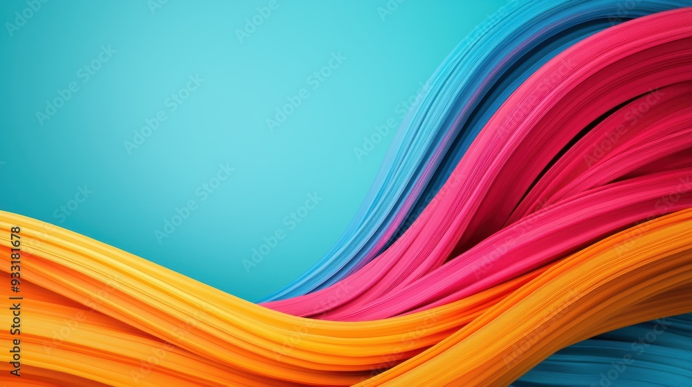 Poster dynamic economic expansion - abstract art with colorful lines and shapes in 8k high detail, copy spa