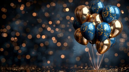 birthday wallpaper with copy space, celebration backdrop