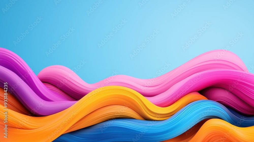 Poster abstract digital visualization of dynamic inflation trends with bold colors and copy space, 8k high 