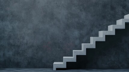 Climbing the Staircase of Economic Inequality: Visual Metaphor Illustrating Social Divide with Copy Space, 8K Resolution