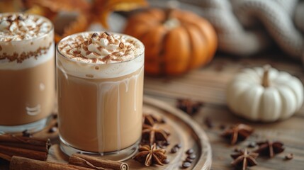 Autumn or fall hot drink season.