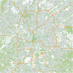 Road map of Atlanta in Georgia. Contains layered vector with roads water, parks, etc.