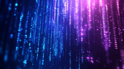 Abstract background with blue glowing light and vertical lines on a dark black background.