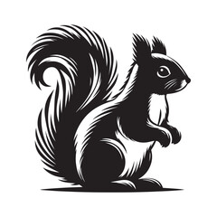 Squirrel silhouette vector illustration